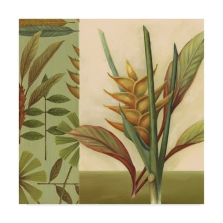 Lisa Audit 'Flowers Of Paradise 2 Green' Canvas Art,14x14